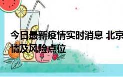 今日最新疫情实时消息 北京昌平区通报1例新增确诊病例详情及风险点位