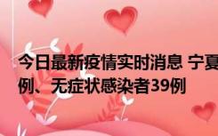 今日最新疫情实时消息 宁夏10月10日新增本土确诊病例10例、无症状感染者39例