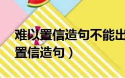 难以置信造句不能出现难以置信50字（难以置信造句）