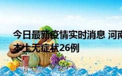 今日最新疫情实时消息 河南10月10日新增本土确诊12例、本土无症状26例