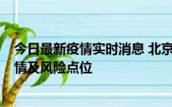 今日最新疫情实时消息 北京昌平区通报1例新增确诊病例详情及风险点位