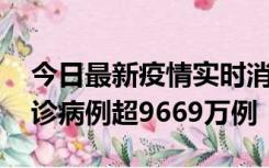 今日最新疫情实时消息 美国累计新冠肺炎确诊病例超9669万例