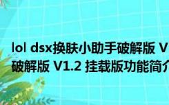 lol dsx换肤小助手破解版 V1.2 挂载版（lol dsx换肤小助手破解版 V1.2 挂载版功能简介）