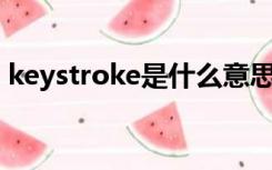 keystroke是什么意思（stroke是什么意思）