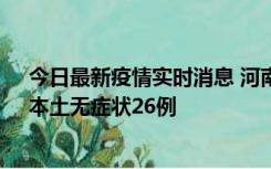 今日最新疫情实时消息 河南10月10日新增本土确诊12例、本土无症状26例