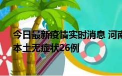 今日最新疫情实时消息 河南10月10日新增本土确诊12例、本土无症状26例