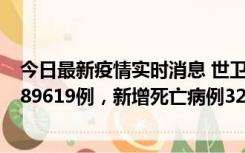 今日最新疫情实时消息 世卫组织：全球新增新冠确诊病例189619例，新增死亡病例329例