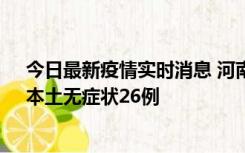 今日最新疫情实时消息 河南10月10日新增本土确诊12例、本土无症状26例