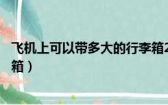 飞机上可以带多大的行李箱22寸（飞机上可以带多大的行李箱）