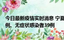 今日最新疫情实时消息 宁夏10月10日新增本土确诊病例10例、无症状感染者39例