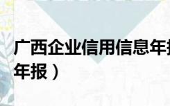 广西企业信用信息年报网（广西企业信用信息年报）