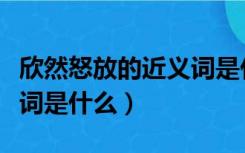 欣然怒放的近义词是什么呢（欣然怒放的近义词是什么）