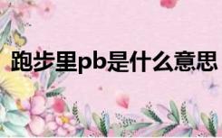 跑步里pb是什么意思（跑步pb是什么意思）