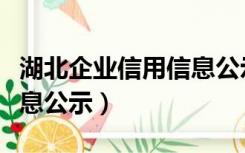 湖北企业信用信息公示步骤（湖北企业信用信息公示）