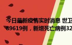 今日最新疫情实时消息 世卫组织：全球新增新冠确诊病例189619例，新增死亡病例329例