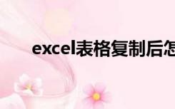 excel表格复制后怎么保持原格式大小