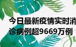 今日最新疫情实时消息 美国累计新冠肺炎确诊病例超9669万例