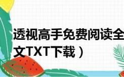 透视高手免费阅读全文txt（神级透视高手全文TXT下载）