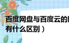 百度网盘与百度云的区别（百度云和百度网盘有什么区别）