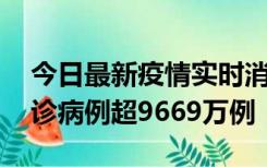 今日最新疫情实时消息 美国累计新冠肺炎确诊病例超9669万例