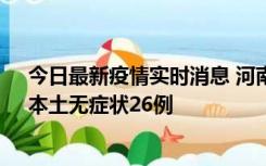 今日最新疫情实时消息 河南10月10日新增本土确诊12例、本土无症状26例