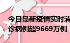 今日最新疫情实时消息 美国累计新冠肺炎确诊病例超9669万例