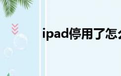 ipad停用了怎么连接itunes吗