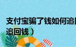 支付宝骗了钱如何追回（支付宝被骗了怎样能追回钱）