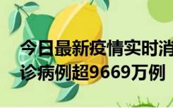 今日最新疫情实时消息 美国累计新冠肺炎确诊病例超9669万例