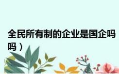 全民所有制的企业是国企吗（什么叫全民所有制企业 是国企吗）