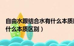 自由水跟结合水有什么本质区别和联系（自由水跟结合水有什么本质区别）