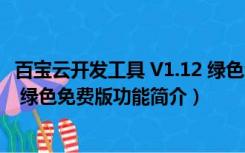 百宝云开发工具 V1.12 绿色免费版（百宝云开发工具 V1.12 绿色免费版功能简介）