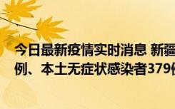 今日最新疫情实时消息 新疆10月11日新增本土确诊病例62例、本土无症状感染者379例