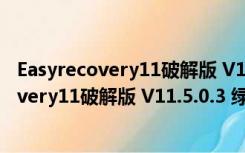 Easyrecovery11破解版 V11.5.0.3 绿色免费版（Easyrecovery11破解版 V11.5.0.3 绿色免费版功能简介）