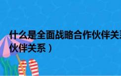 什么是全面战略合作伙伴关系的核心（什么是全面战略合作伙伴关系）