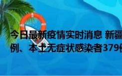 今日最新疫情实时消息 新疆10月11日新增本土确诊病例62例、本土无症状感染者379例