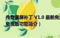 传奇黑屏补丁 V1.0 最新免费版（传奇黑屏补丁 V1.0 最新免费版功能简介）