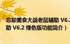 忘却美食大战老鼠辅助 V6.2 绿色版（忘却美食大战老鼠辅助 V6.2 绿色版功能简介）