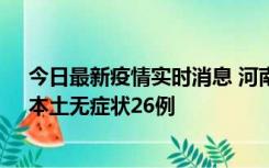 今日最新疫情实时消息 河南10月10日新增本土确诊12例、本土无症状26例