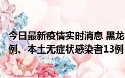 今日最新疫情实时消息 黑龙江10月11日新增本土确诊病例6例、本土无症状感染者13例