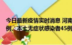 今日最新疫情实时消息 河南10月11日新增本土确诊病例13例、本土无症状感染者45例