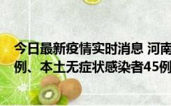 今日最新疫情实时消息 河南10月11日新增本土确诊病例13例、本土无症状感染者45例