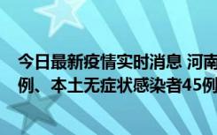 今日最新疫情实时消息 河南10月11日新增本土确诊病例13例、本土无症状感染者45例