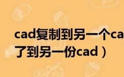 cad复制到另一个cad复制不了（cad复制不了到另一份cad）