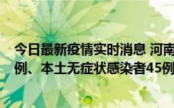 今日最新疫情实时消息 河南10月11日新增本土确诊病例13例、本土无症状感染者45例