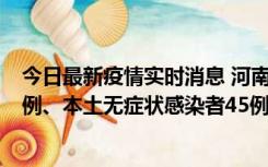 今日最新疫情实时消息 河南10月11日新增本土确诊病例13例、本土无症状感染者45例