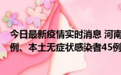 今日最新疫情实时消息 河南10月11日新增本土确诊病例13例、本土无症状感染者45例