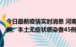 今日最新疫情实时消息 河南10月11日新增本土确诊病例13例、本土无症状感染者45例