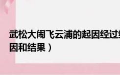 武松大闹飞云浦的起因经过结果（说说武松大闹飞云浦的原因和结果）