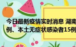 今日最新疫情实时消息 湖南10月11日新增本土确诊病例14例、本土无症状感染者15例